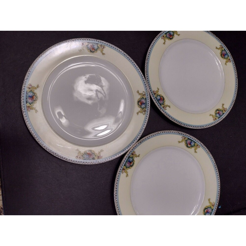 *Sale* Meito mei11 multi floral yellow laurel pattern plate set